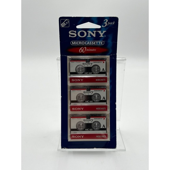 Sony Other - 3 Sony MC-90 Microcassette Tapes 90 Minute Recording MC-90 New in Box Old Stock